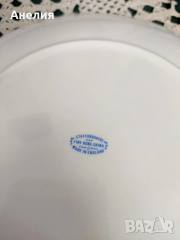 Stapforschire England чиния с гъски, снимка 2 - Декорация за дома - 53044340