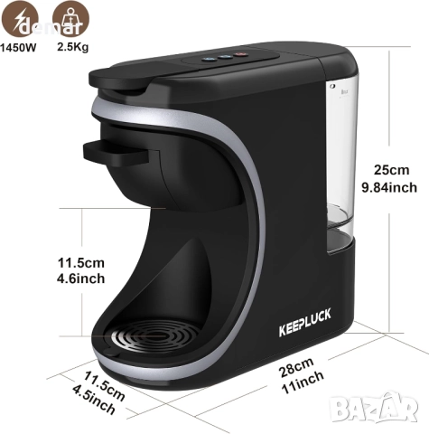 Многофункционална кафемашина, капсули Nespresso, Dolce Gusto и мляно, снимка 7 - Кафемашини - 51904565