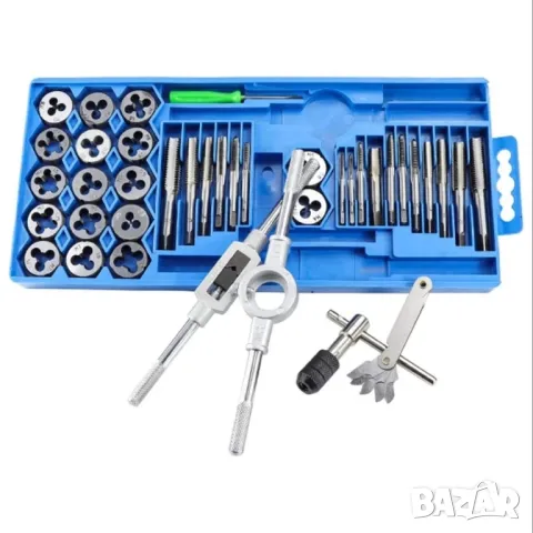 Плашки и метчици к-кт  40 части, снимка 1