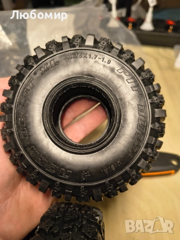 4 броя гуми за RC коли pit bull 4.75x1.7-1.9, снимка 8 - Коли, камиони, мотори, писти - 52637798