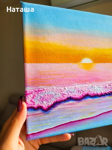Картина на платно 20х20 с акрил, снимка 2 - Картини - 52243514