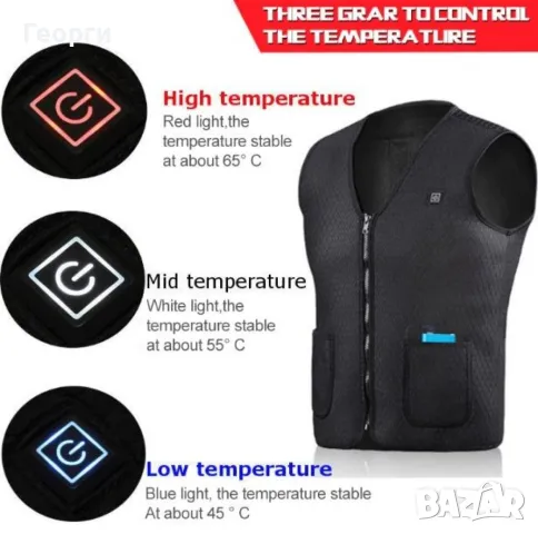 Унисекс електрически термичен елек с USB свързаност, снимка 8 - Други - 49287459