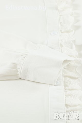 Дамска риза с дълъг ръкав в бяло, снимка 7 - Ризи - 40544212