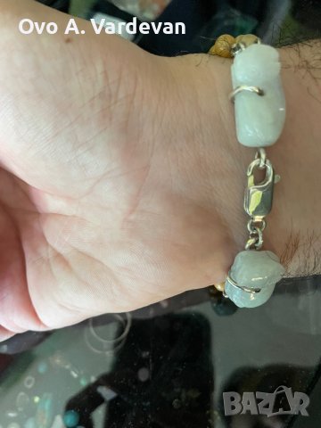 Гривна естествени Jadeite камъни, снимка 6 - Гривни - 42331635