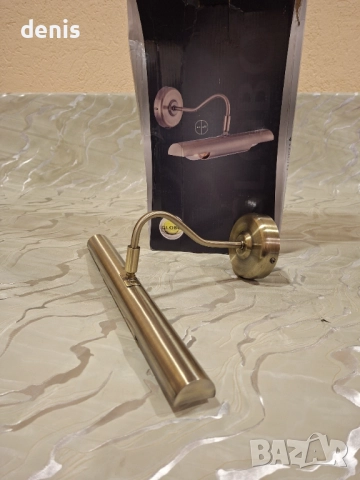 До 2x40 W, 2хЕ14, IP20, ДхШхВ 21х36,5х13,5 см, античен месинг, снимка 4 - Друга електроника - 52886705