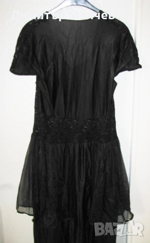 Театрална карнавална рокля в стил 1923 г. дантела воал, неглиже, отлична, снимка 5 - Рокли - 52020905