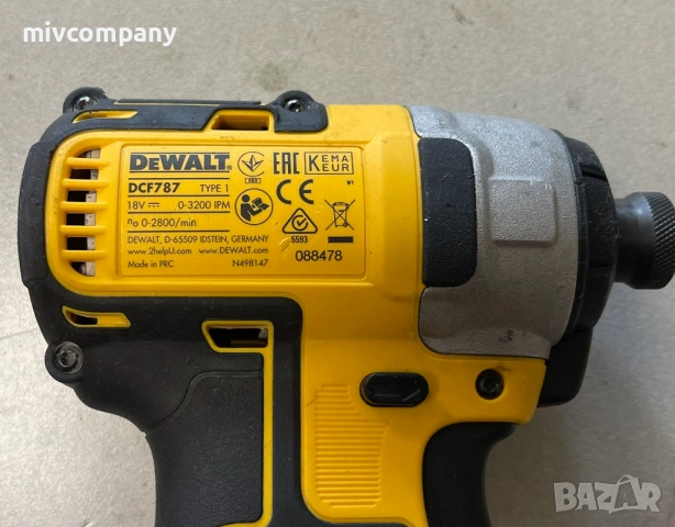 Комплект ударен винтоверт DeWalt DCF787+ DeWALT DCF620, снимка 8 - Винтоверти - 53782842