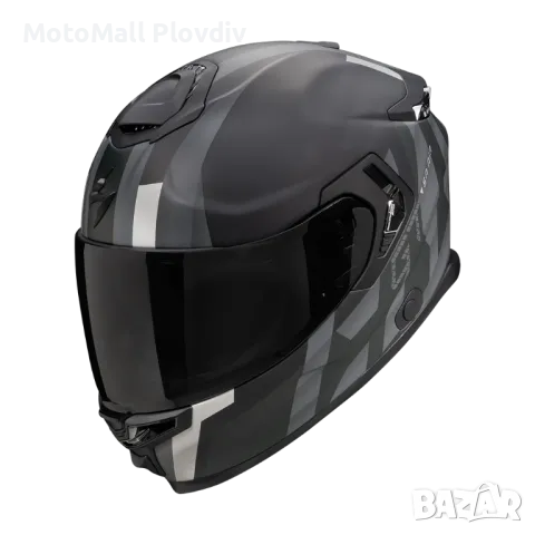 Промо! Каска SCORPION EXO-GT SP AIR TOURADVEN Matt Black-Silver писта висок клас спорт