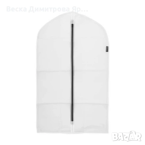 Комплект калъфи за дрехи Brabantia, paзмepи M/L/XL, Transparent/Grey, 2 броя