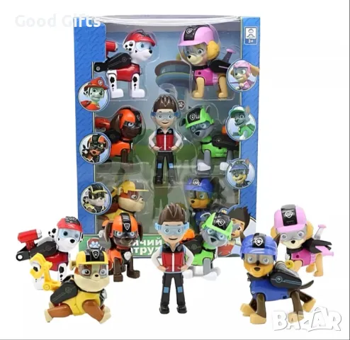 Голям комплект Фигурки Пес Патрул и Райдър Paw Patrol кученца с Райдър, снимка 3 - Фигурки - 49748785
