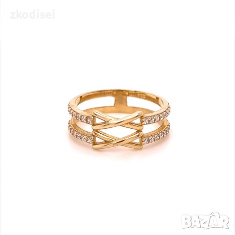 Златен дамски пръстен 2,76гр. размер:56 14кр. проба:585 модел:20049-2