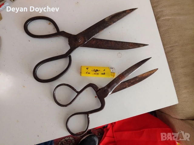 Ножици от ковано желязо 1882г., снимка 2 - Антикварни и старинни предмети - 51881253