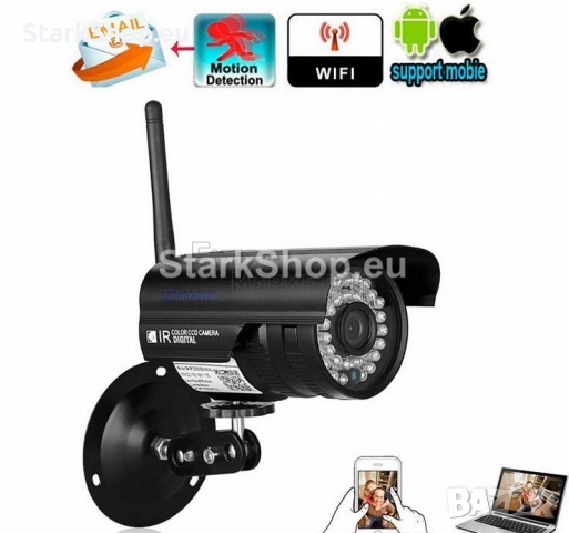  Безжична WiFi охранителна камера с метален корпус, снимка 2 - Камери - 36272020