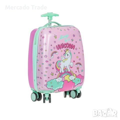 Детски куфар Mercado Trade, За деца, Еднорог, Розов, снимка 1 - Раници - 41952004
