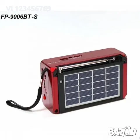Соларно Радио- Bluetooth,USB,SD+LED Фенер 9006 BT-S, снимка 3 - Радиокасетофони, транзистори - 50667031