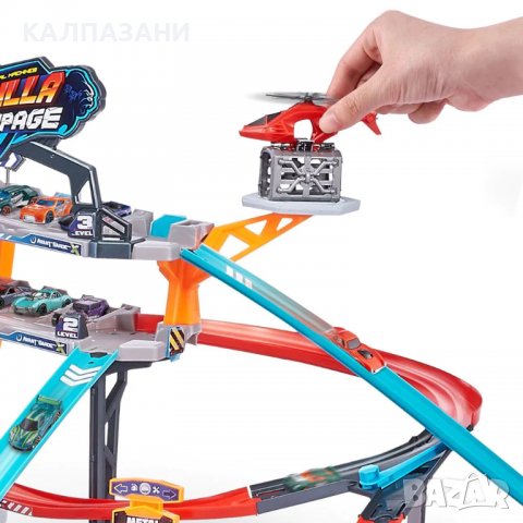 METAL MACHINES Мега писта Горила три нива с асансьор и количка Gorilla Rampage 6726, снимка 4 - Коли, камиони, мотори, писти - 38821414