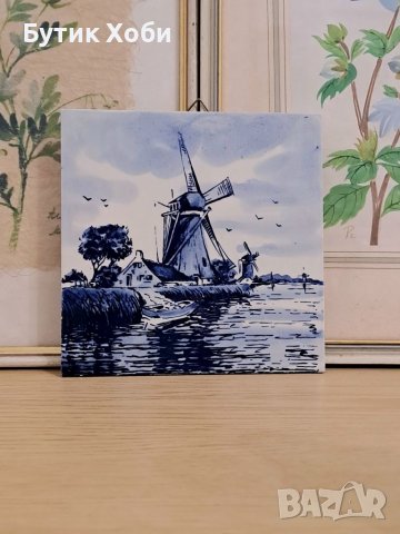 Декоративна керамична плочка Делфт , снимка 1