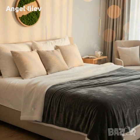 Топло и уютно дори в най-студените вечери – двустранно одеяло тип “Шерпа”, снимка 5 - Олекотени завивки и одеяла - 52473022