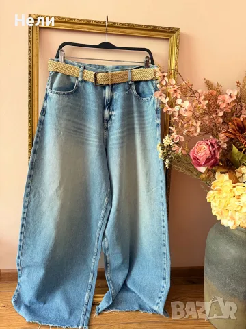 ZARA Дамски стилни широки дънки, снимка 4 - Дънки - 55993768