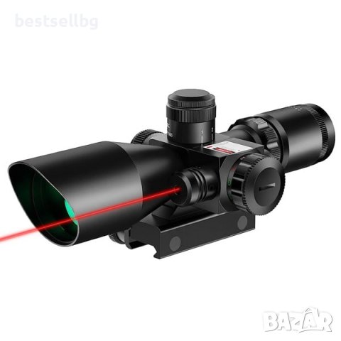 Оптика лазерен прицел 2.5x-10x тактически мерник голямо увеличение лов, снимка 5 - Оборудване и аксесоари за оръжия - 41813759