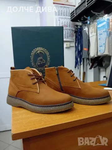 НАМАЛЕНИЕ МЪЖ.БОТИ 9001камел естествен набук, снимка 2 - Мъжки боти - 47354046