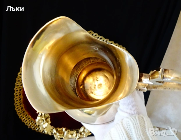 Викторианска бронзова кана за вино 1.2 кг. , снимка 2 - Антикварни и старинни предмети - 53478246