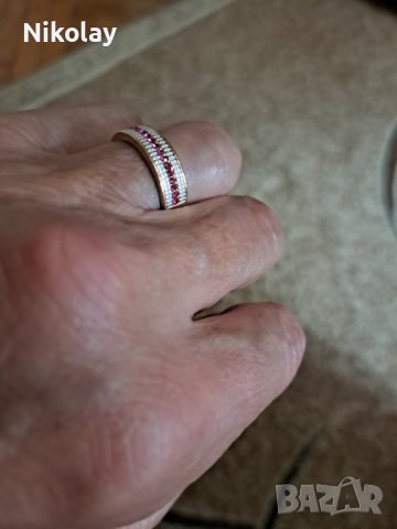 Дамски пръстен позлатен , снимка 2 - Пръстени - 42310900