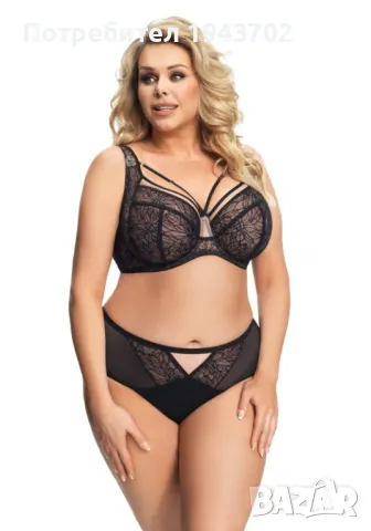 Бикини с тюл в черен цвят VENEZIA K639, снимка 1