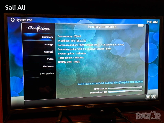 Apple TV A1469 Modded Отключен Стрийминг Плеър AirPlay, снимка 10 - Приемници и антени - 53458456