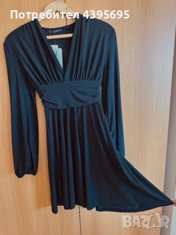 Стилна Черна рокля, снимка 3 - Рокли - 51440584