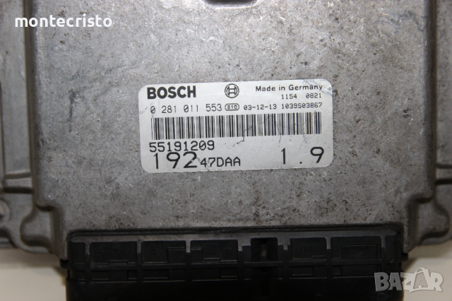 Моторен компютър ECU Fiat Stilo (2001-2007г.) 0 281 011 553 / 0281011553 / 55191209, снимка 2 - Части - 44524902