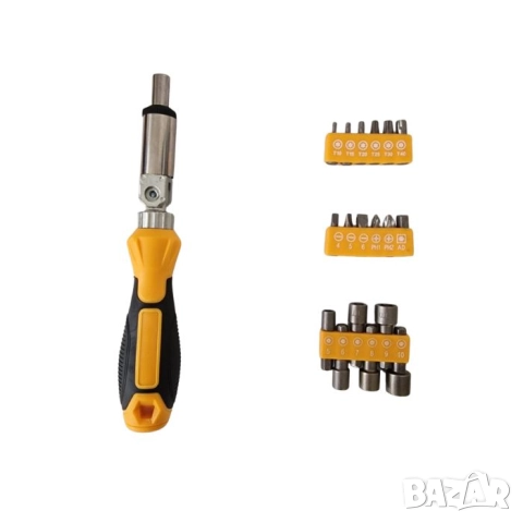 Отвертка с тресчотка + накрайници, снимка 2 - Аксесоари и консумативи - 52384470