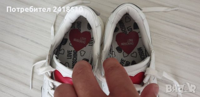 LOVE MOSCHINO Leather Sneakers Size 36- 23- 26см ОРИГИНАЛ! ЕСТЕСТВЕНА Кожа!, снимка 10 - Кецове - 41738889