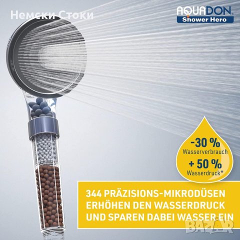 Aquadon Водоспестяваща душ слушалка с минерални камъни, снимка 7 - Душове - 42204345