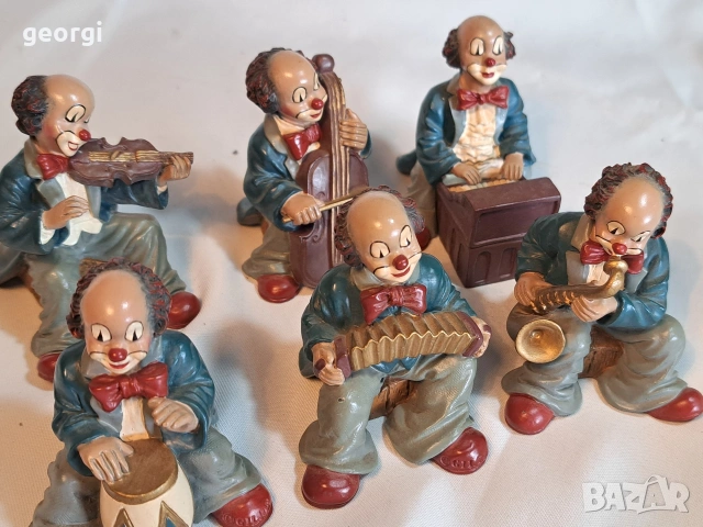 колекция фигури на клоуни музиканти Gilde 33/2, снимка 5 - Колекции - 53537234