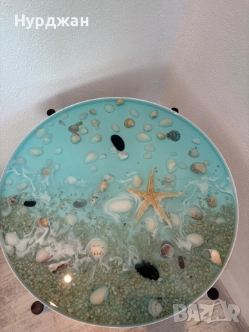 масичка с епоксидна смола, снимка 2 - Маси - 51711409