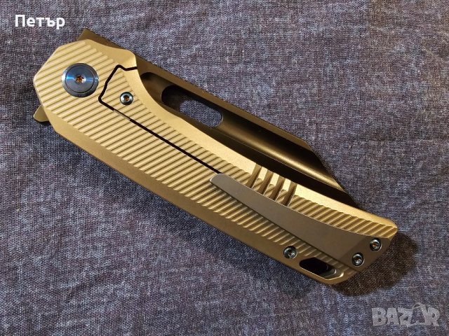 BEKETEN Overlord Dinosaur М390 с DLC покритие, титан, керамични лагери.. , снимка 4 - Ножове - 42400646