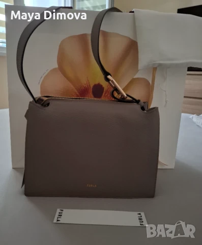 Furla Кожена чанта през рамо Nuvola, снимка 1