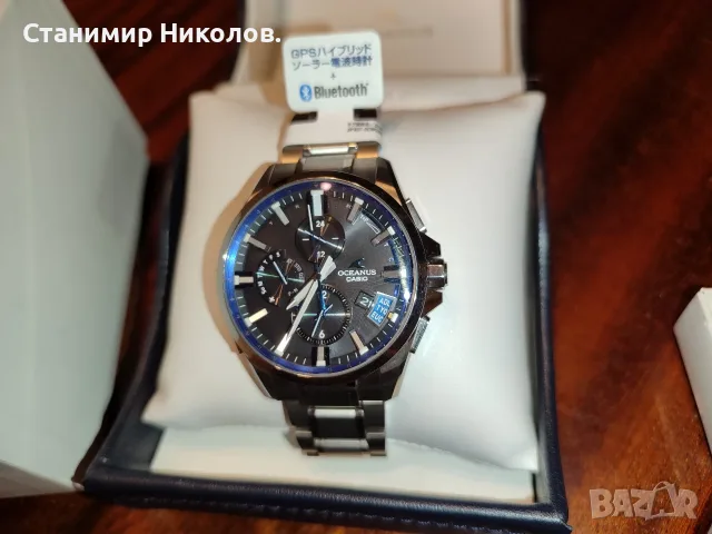 Часовник Casio Oceanus OCW-G2000-1AJF GPS,Bluetooth,Sapphire Cristal., снимка 2 - Мъжки - 55798202