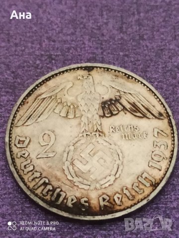 2 Марки 1937г сребро Трети Райх 