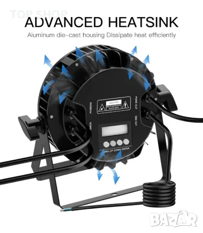 DMX 18 x18W Водоустойчиви DJ LED Par светлини RGBW IP67 Сценични светлини LED диско осветление, снимка 4 - Аудиосистеми - 48934835
