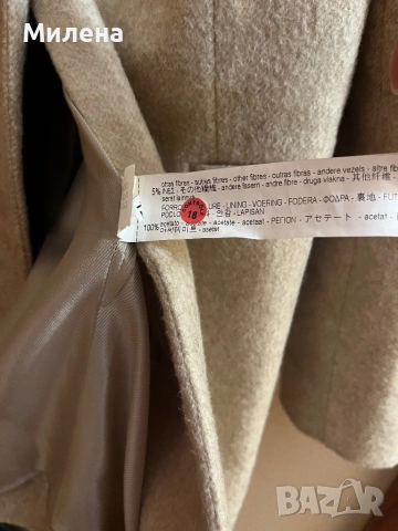 Zara палто - сиво и бежово в комплект, снимка 5 - Палта, манта - 53066512