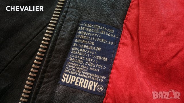 SUPERDRY Leather Jacket Размер XL мъжко яке естествена кожа 8-57, снимка 15 - Якета - 42624368