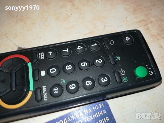 SONY BLACK TV REMOTE CONTROL 0603241640, снимка 2 - Дистанционни - 44638074