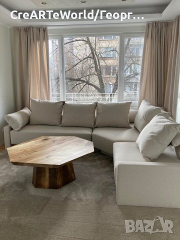 Маса за кафе от масивна дървесина Орех Модерен дизайн и визия