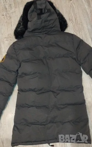 Мъжко зимно яке/парка Zavetti Canada – размер M (Тъмносиво), снимка 3 - Якета - 56145322