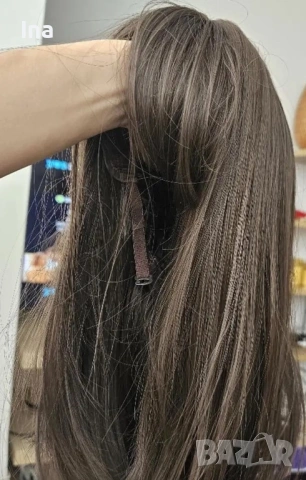 Перука кестенява каре, снимка 3 - Аксесоари за коса - 53038060