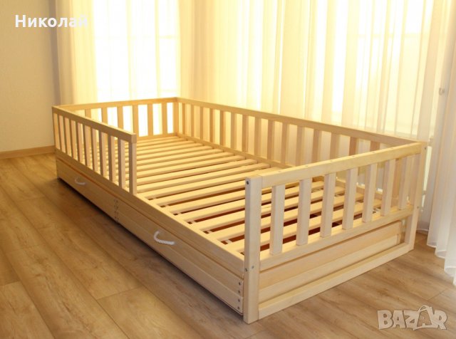 Детско легло Монтесори с решетки прегради МАСИВ в Мебели за детската стая в  гр. Петрич - ID35965593 — Bazar.bg