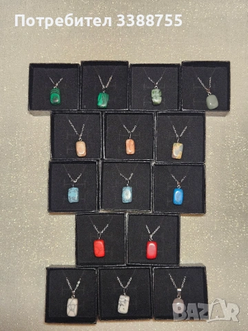 Ръчно изрботени сребърни колиета с естествени камъни, снимка 4 - Колиета, медальони, синджири - 53644827