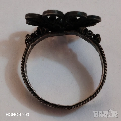 Винтидж сребърен пръстен филигран. , снимка 7 - Пръстени - 53582335